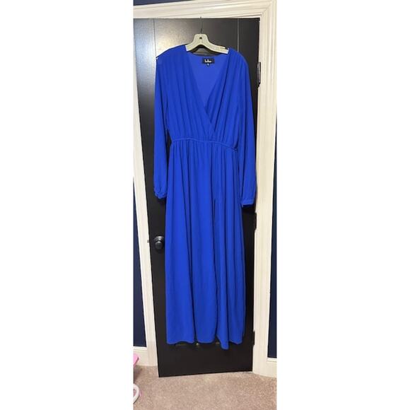 Lulus Women's Royal Blue Long Sleeve Maxi Dress – Size XL - Picture 2 of 3